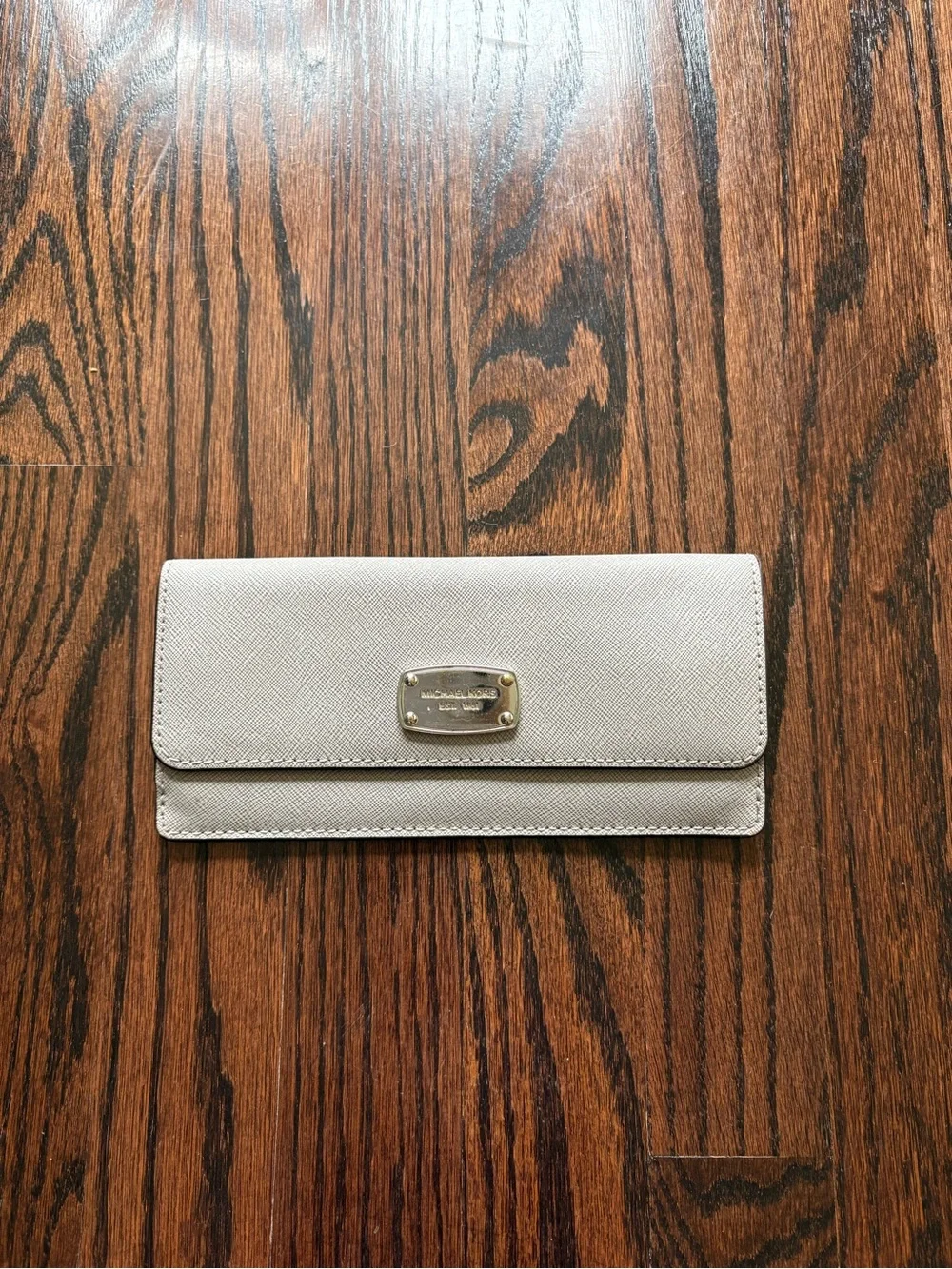Michael Kors Light Grey Leather Wallet